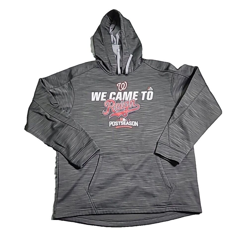 Majestic Authentic Thermal Base Washington reign Baseball Hoodie Size Large